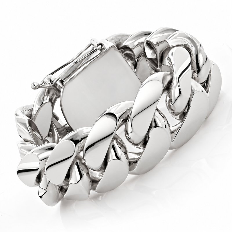 Silver Cuban Link Bracelet