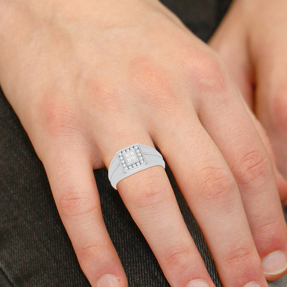14K 0.50CT DIAMOND MENS RING
