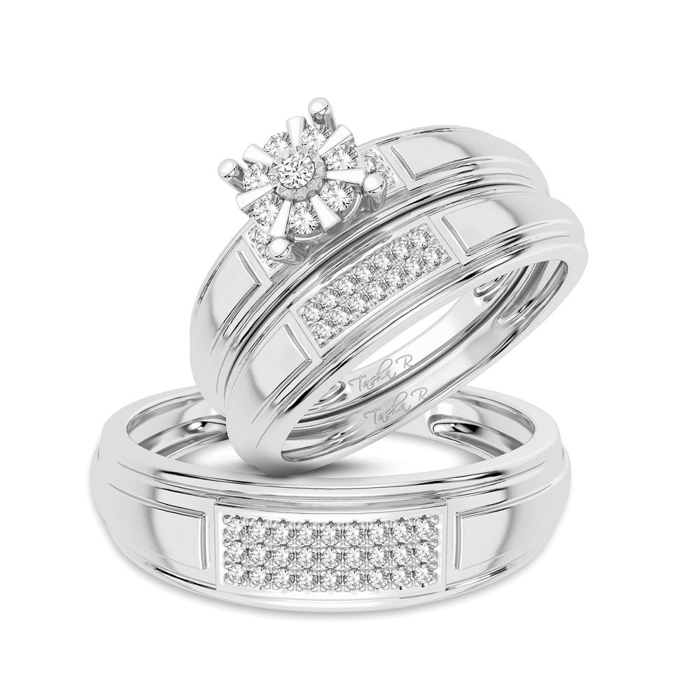 14K 0.25CT Diamond Trio Set