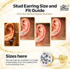 Stud earring size and fit guide