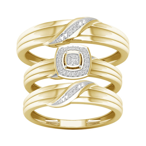 10K 0.07CT DIAMOND TIRO SET
