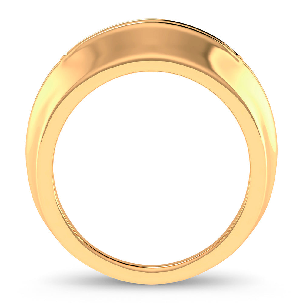 14K 0.25CT DIAMOND MEN'S BAND