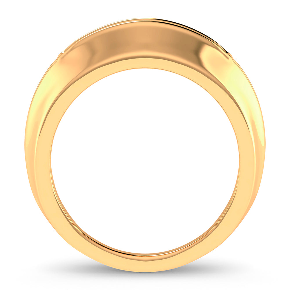 14K 0.25CT DIAMOND MEN'S BAND