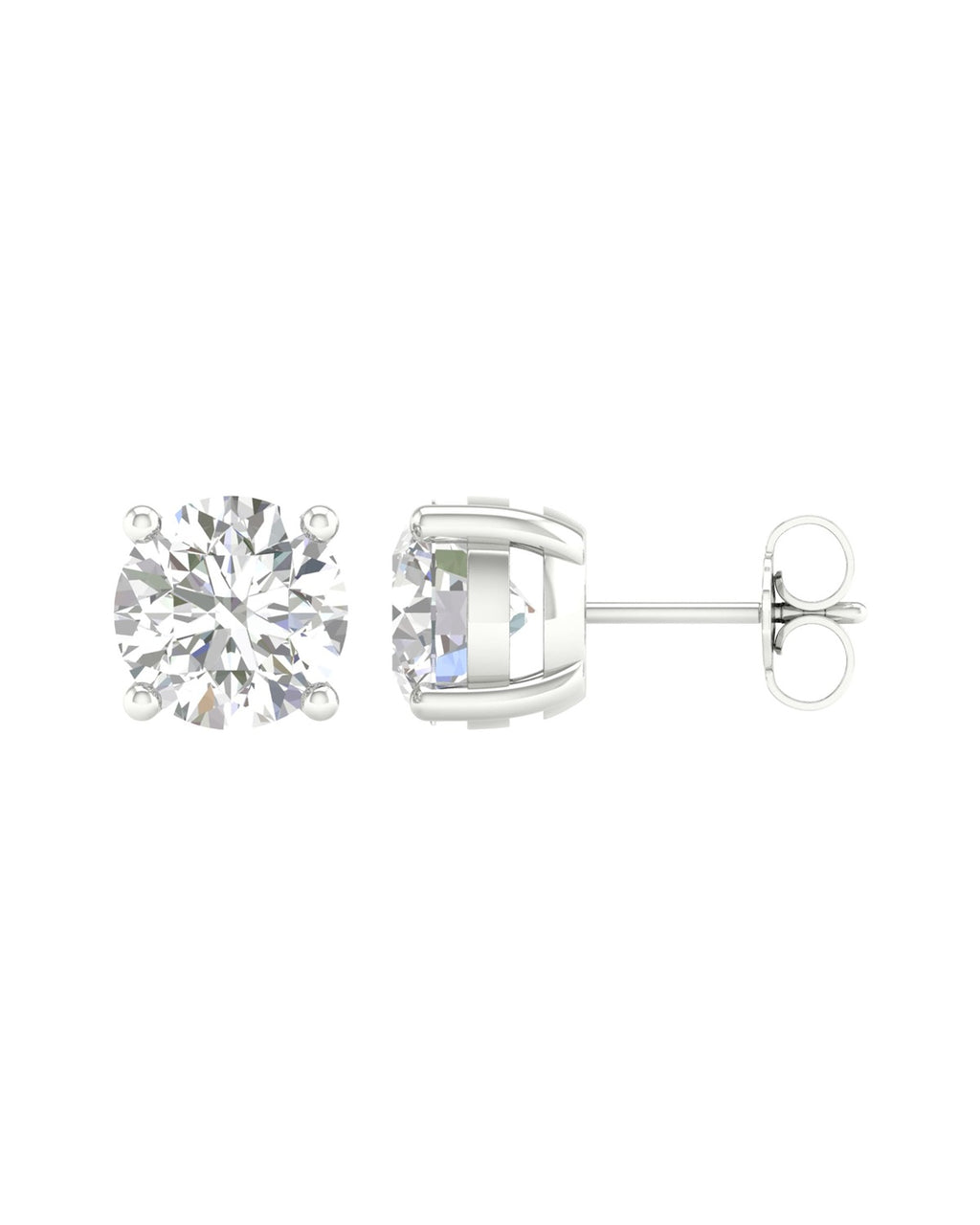 14K 4.00CT Certified Lab Grown Diamond Earrings ( IGI Certified )