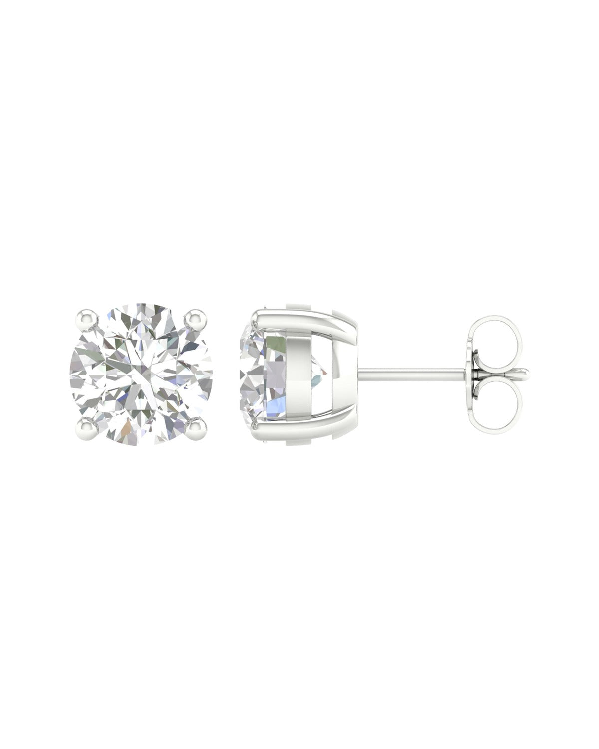 14K 4.00CT Certified Lab Grown Diamond Earrings ( IGI Certified )