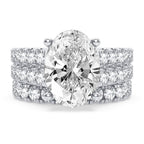 14K 5.00CT Certified Lab Grown Diamond Bridal Set