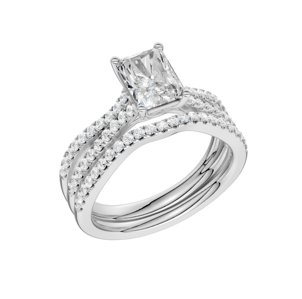 14K 1.40ct Lab Grown Diamond Bridal Set