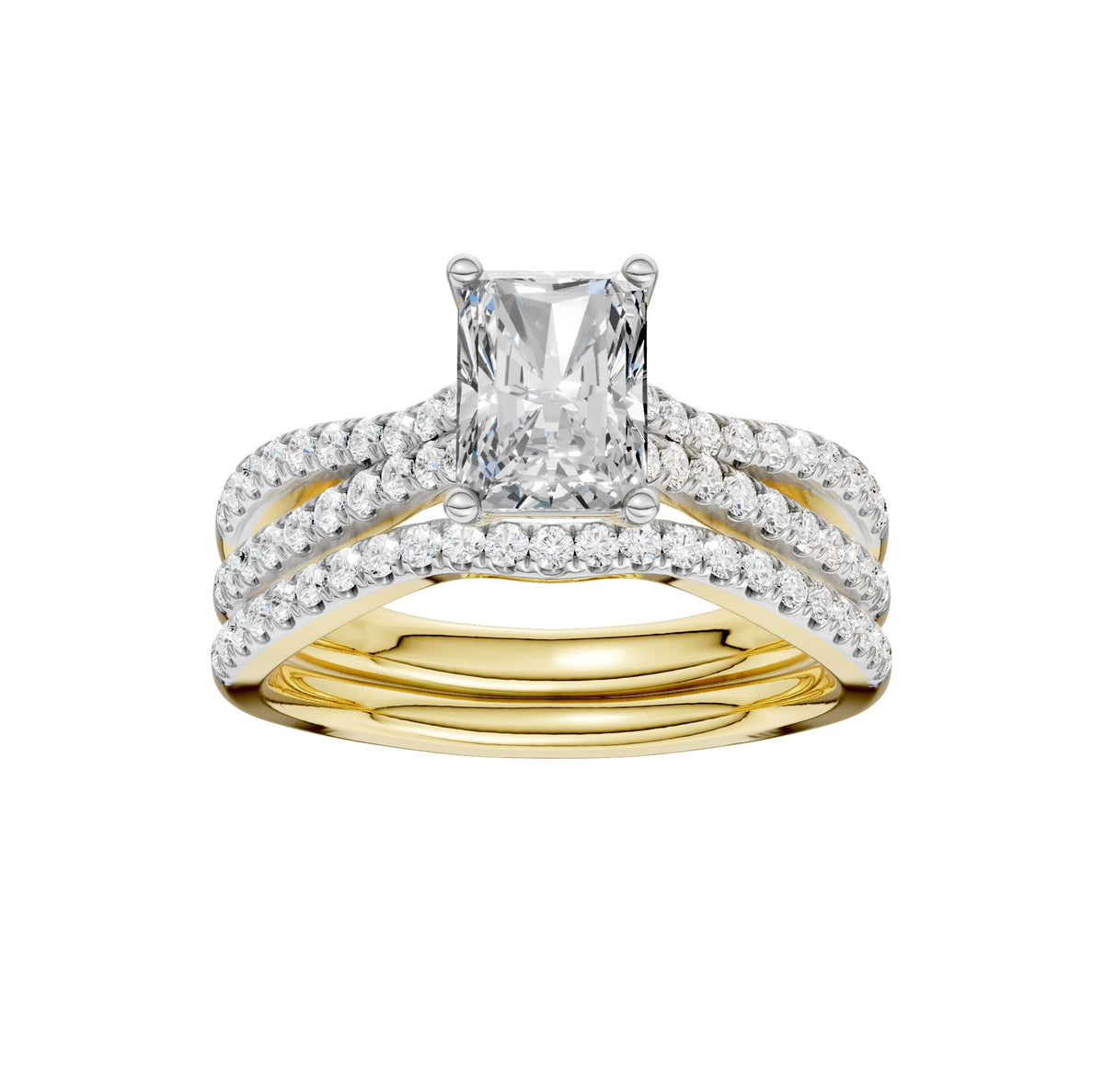 14K 1.40ct Lab Grown Diamond Bridal Set