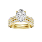 14K 1.40CT Lab Diamond Bridal Set