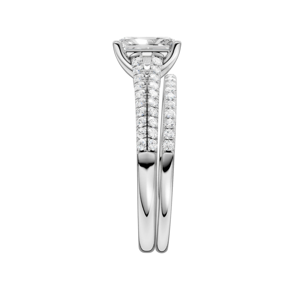Certified Lab Grown 14K 1.40CT Diamond Bridal Set