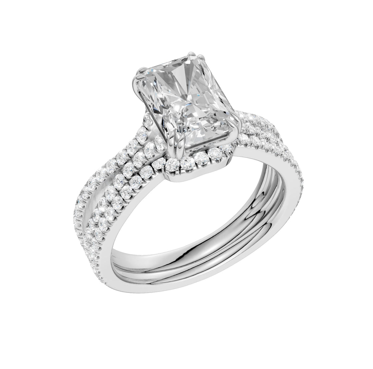 14K 2.50 CT Lab Grown Diamond Bridal Set