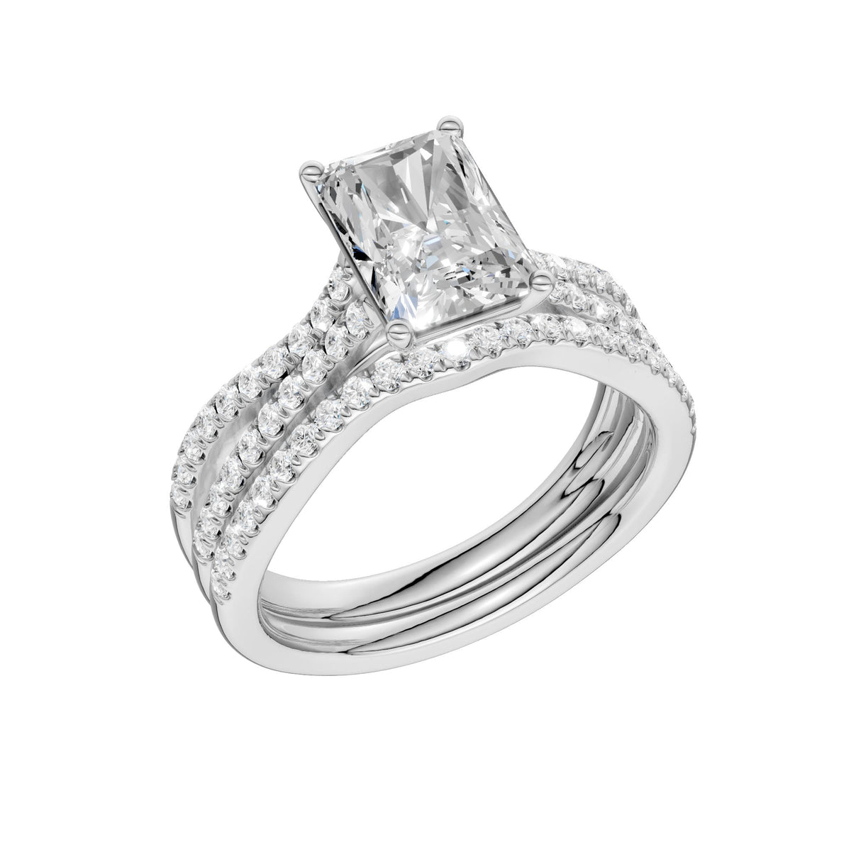 14K 2.40CT Lab Grown Diamond Bridal Set