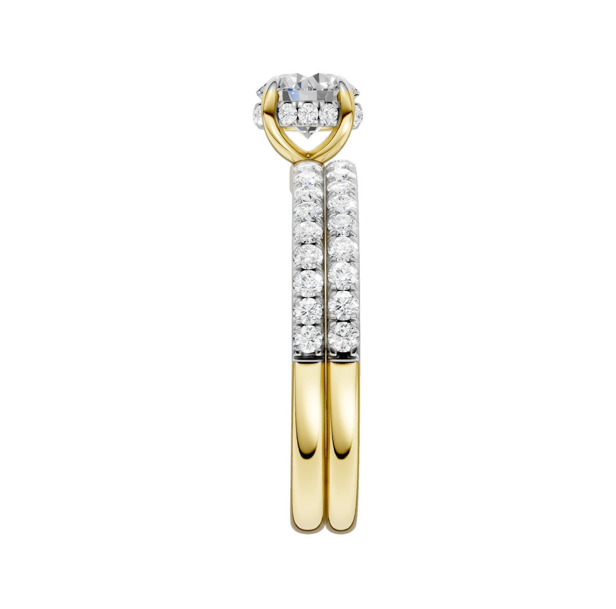 14K 1.50 CT Lab Grown Diamond Bridal Set