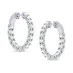 14K 3.00CT Lab Grown Diamond Hoops