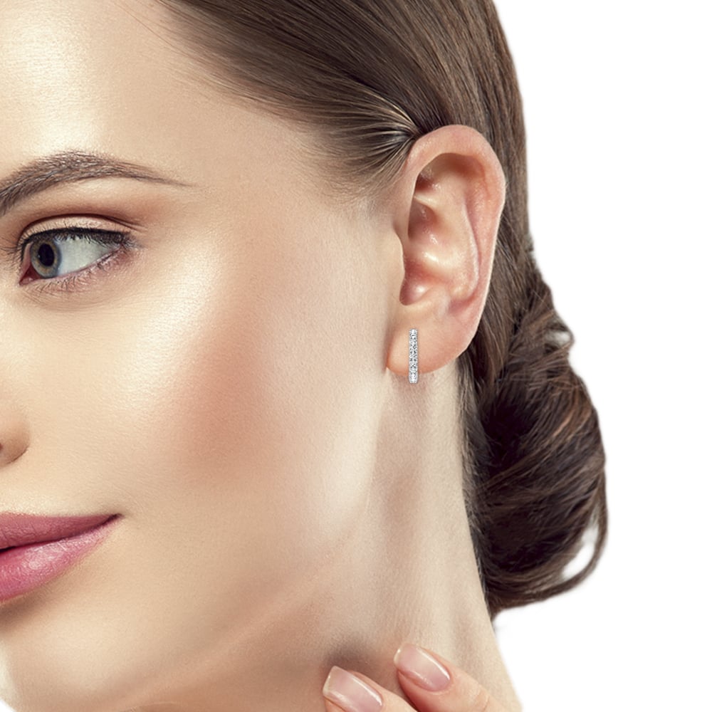 14K 3.00CT Lab Grown Diamond Hoops