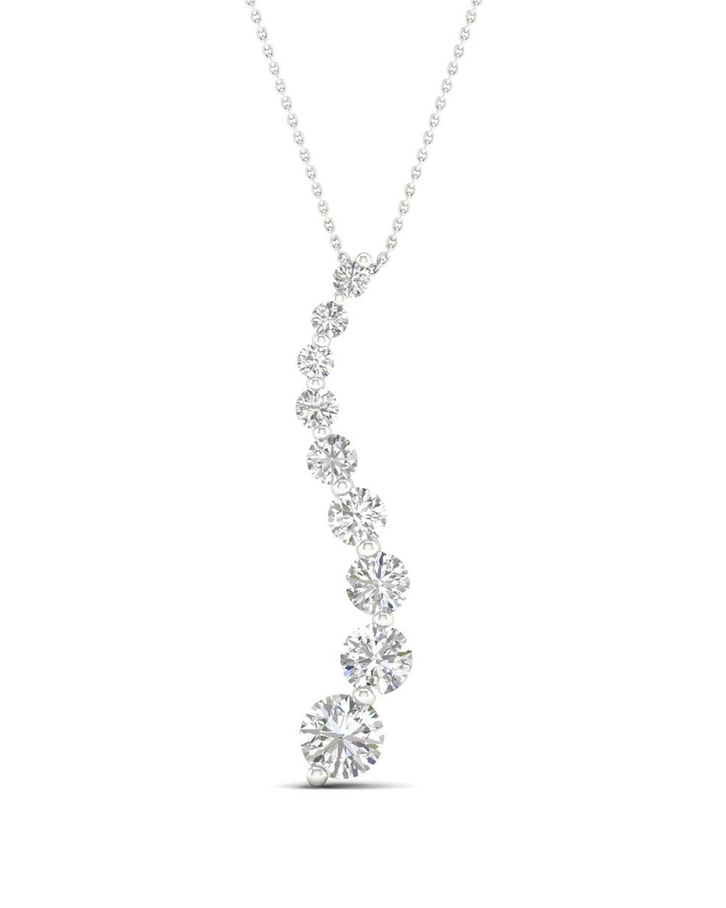 14K 1.00CT Lab Diamond Pendant