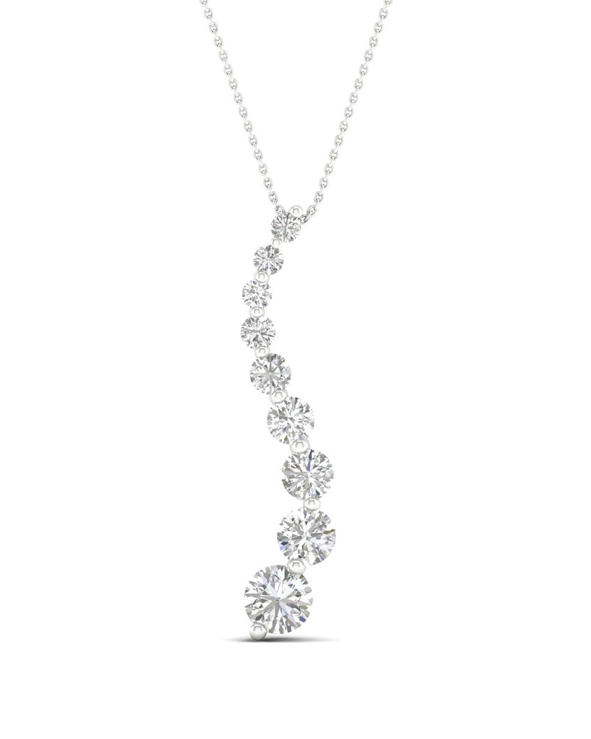 14K 1.00CT Lab Diamond Pendant