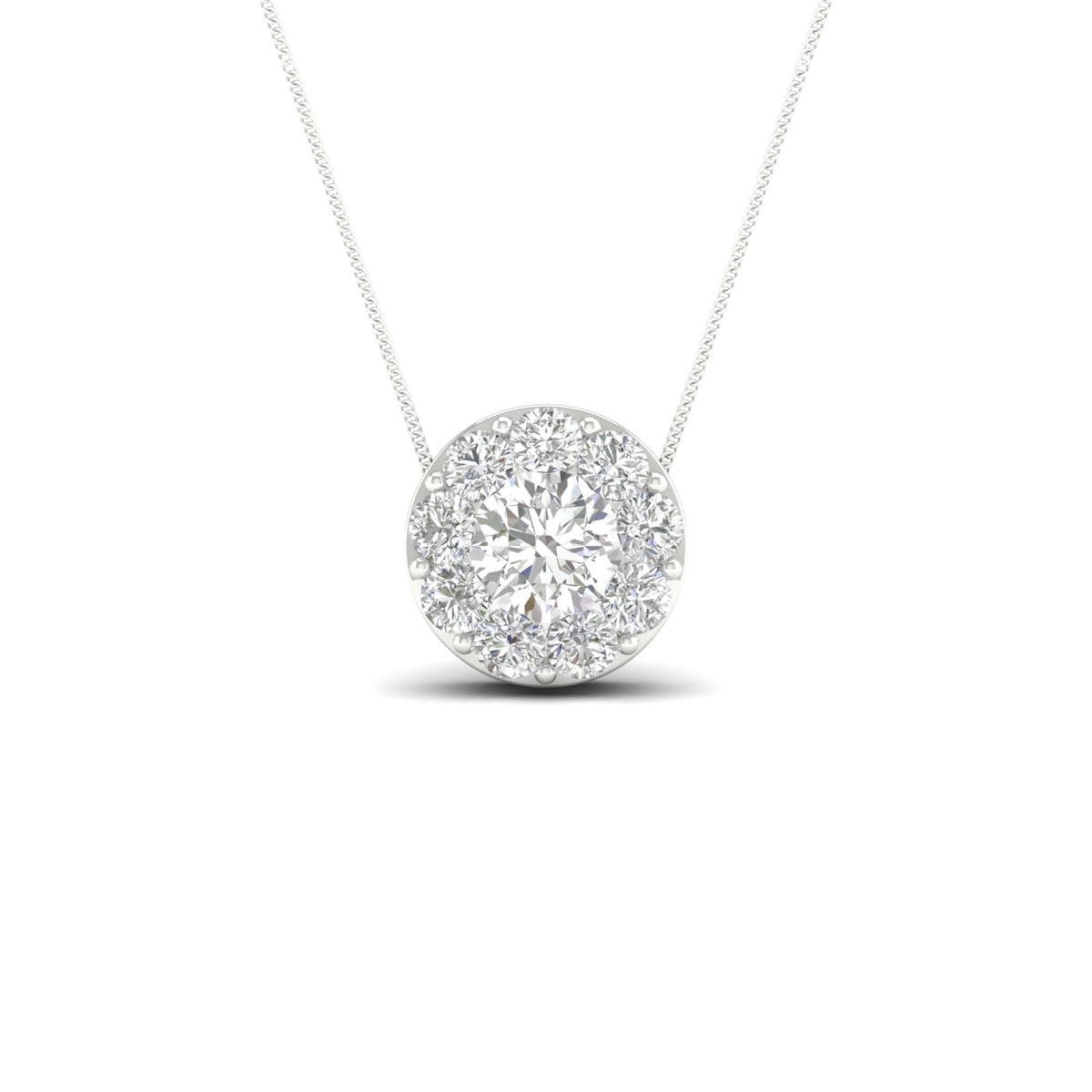14K 1.00CT Lab Diamond Pendant