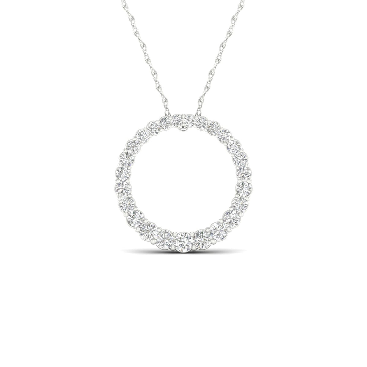 14K 1.00CT Lab Diamond Pendant