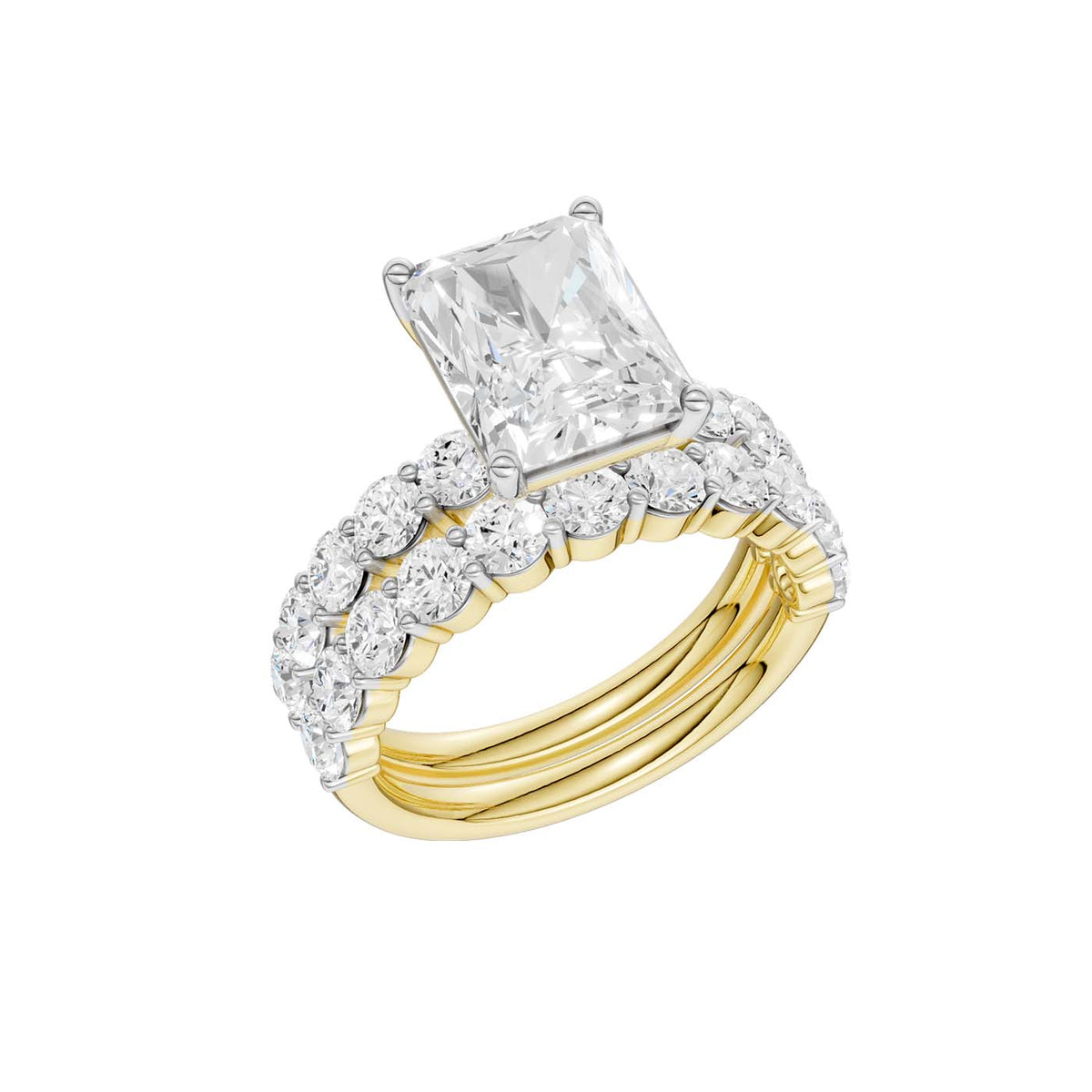 14K 5.00 CT Lab Grown Diamond Bridal Set