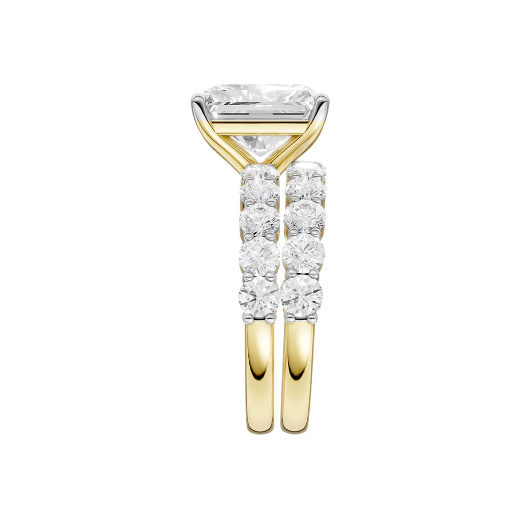 14K 5.00 CT Lab Grown Diamond Bridal Set