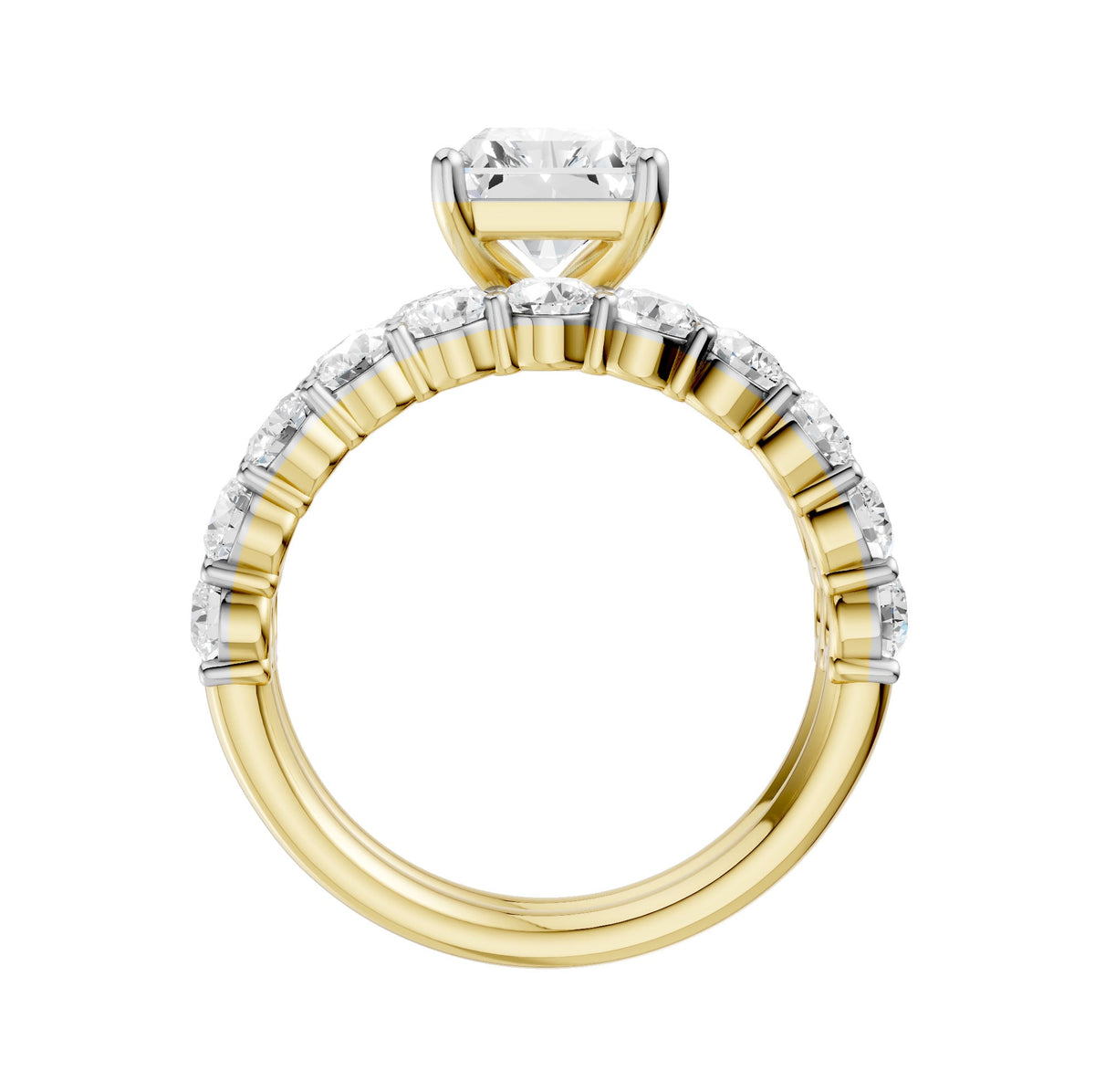 14K 4.00CT Certified Lab Grown Diamond Bridal Set