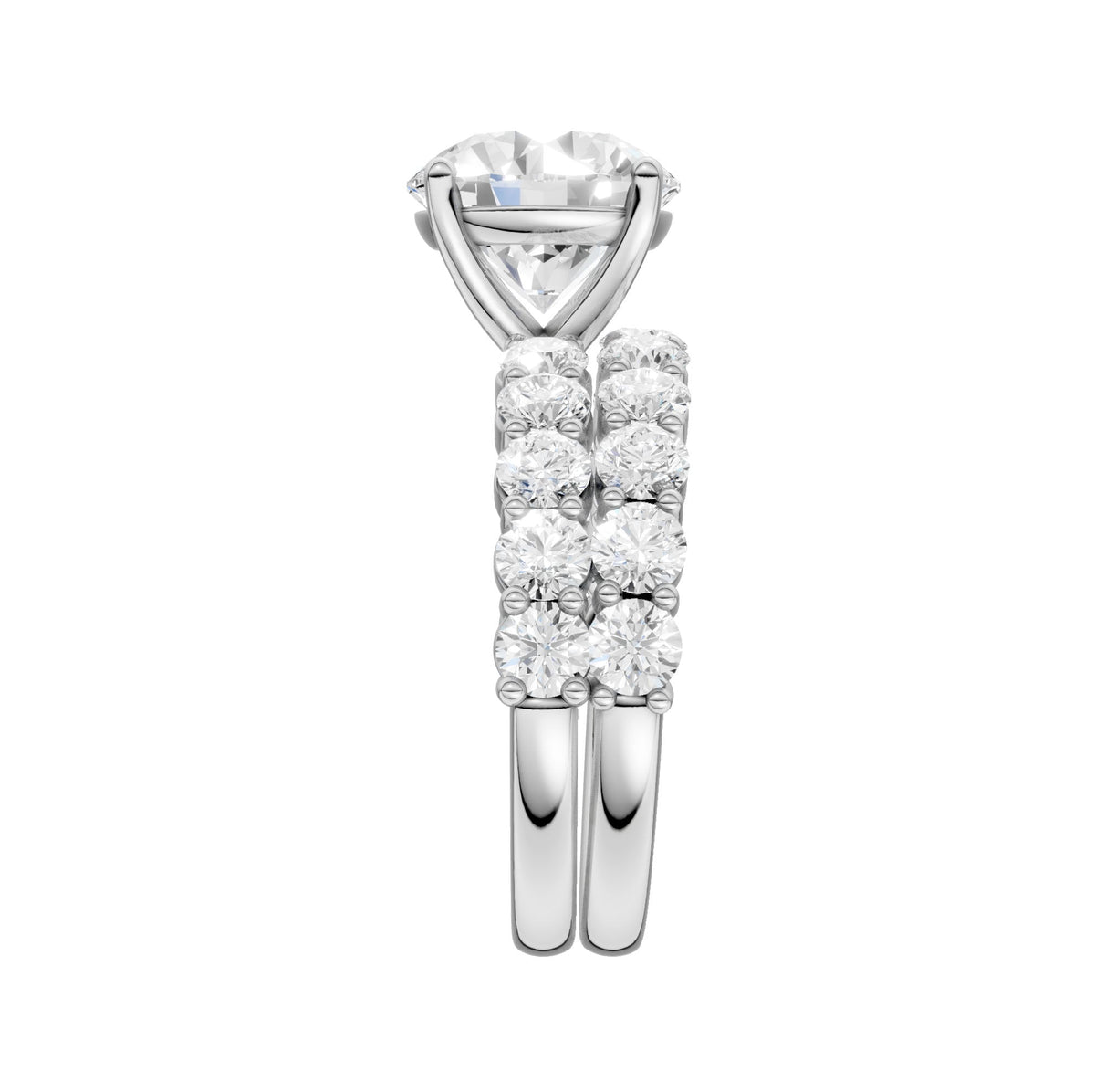 14K 4.00CT Certified Lab Grown Diamond Bridal Set