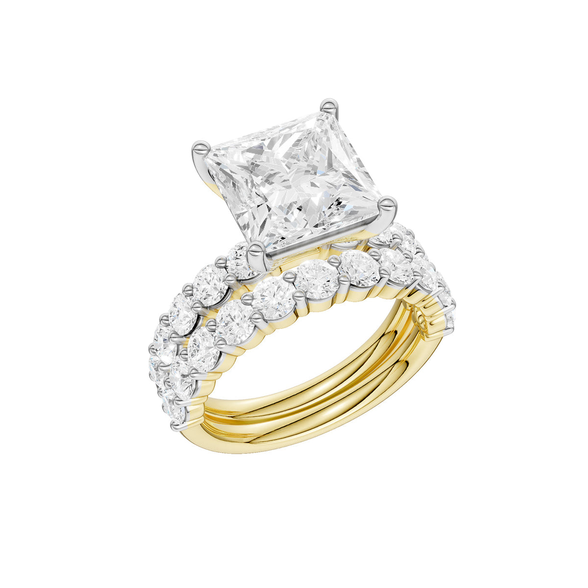 14K 6.00 CT Lab Grown Diamond Bridal Set