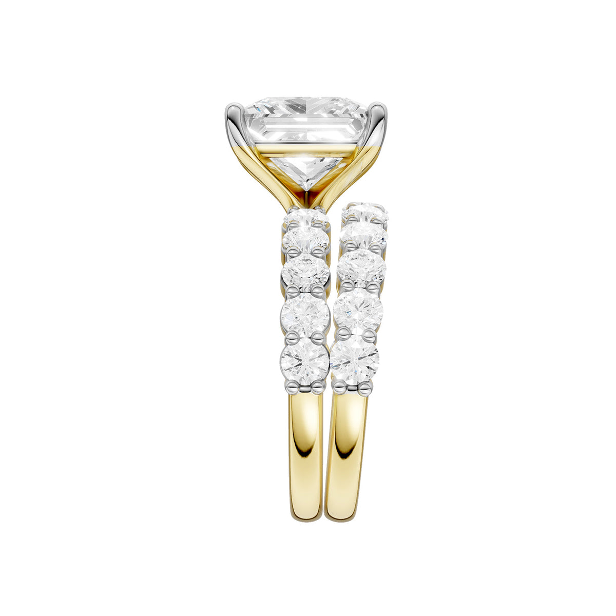 14K 6.00 CT Lab Grown Diamond Bridal Set