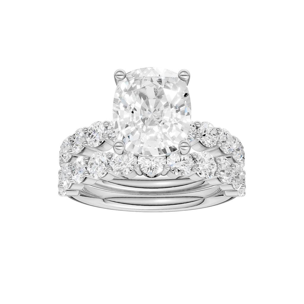 14K 5.00CT Certified Lab Grown Diamond Bridal Set