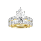 14K 4.00 CT Lab Grown Diamond Bridal Set