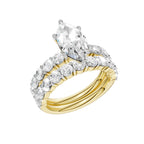 14K 4.00 CT Lab Grown Diamond Bridal Set