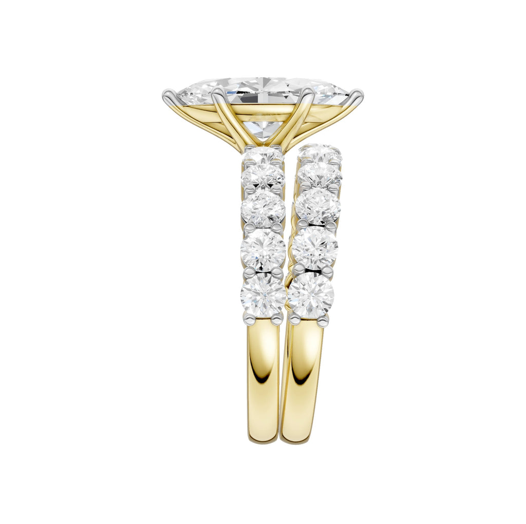 14K 4.00 CT Lab Grown Diamond Bridal Set