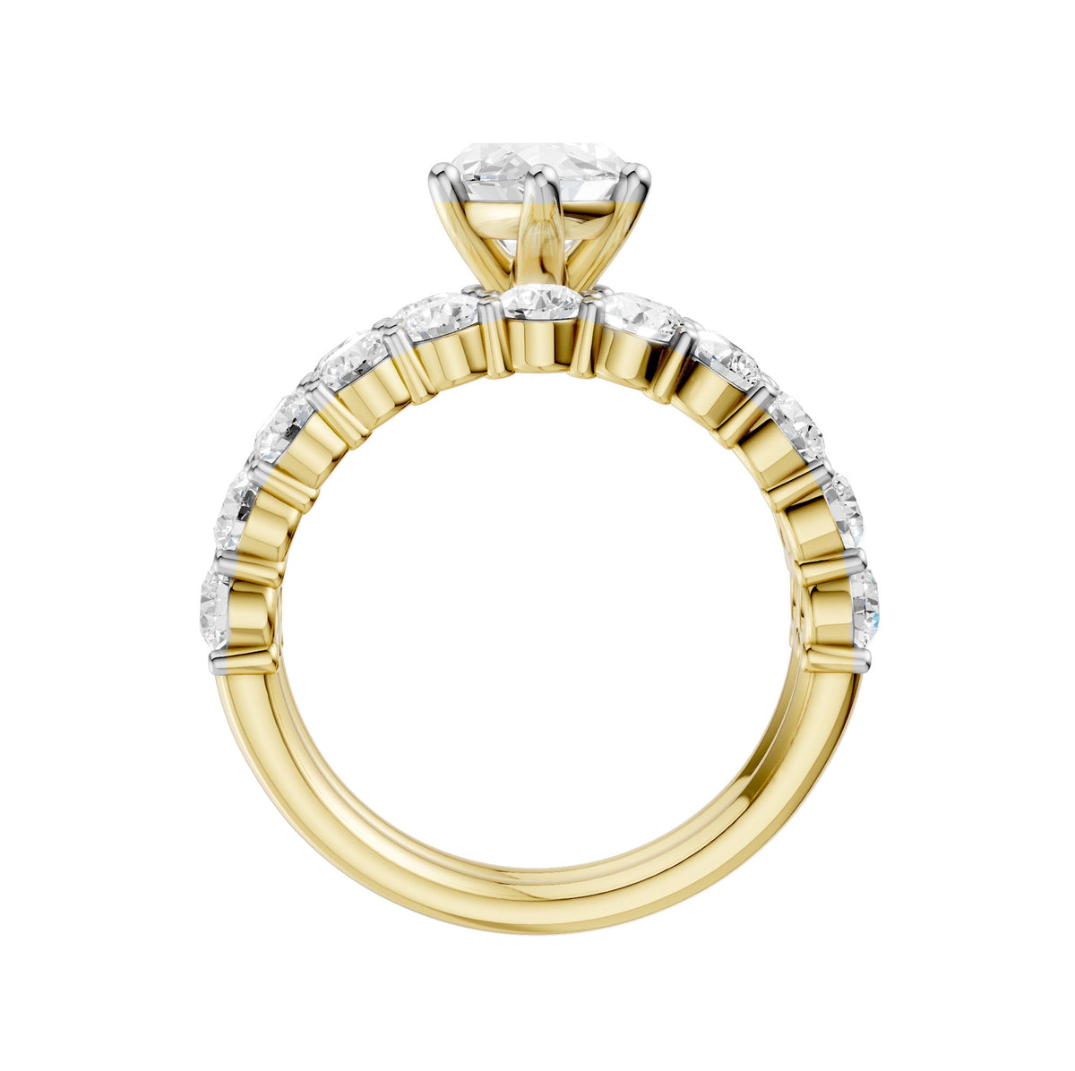 14K 4.00 CT Lab Grown Diamond Bridal Set