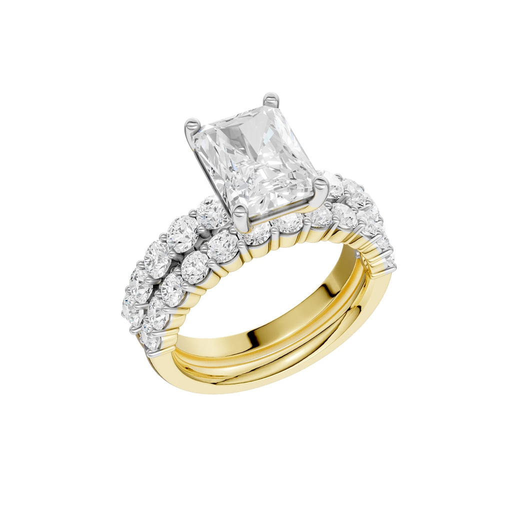 14K 5.00 CT Lab Grown Diamond Bridal Set