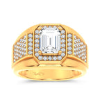 14K 2.98CT Certified Lab Grown Mens Ring