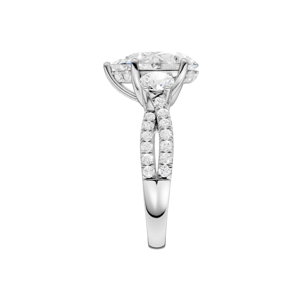 14K 4.00CT Lab Grown Diamond Engagement Ring
