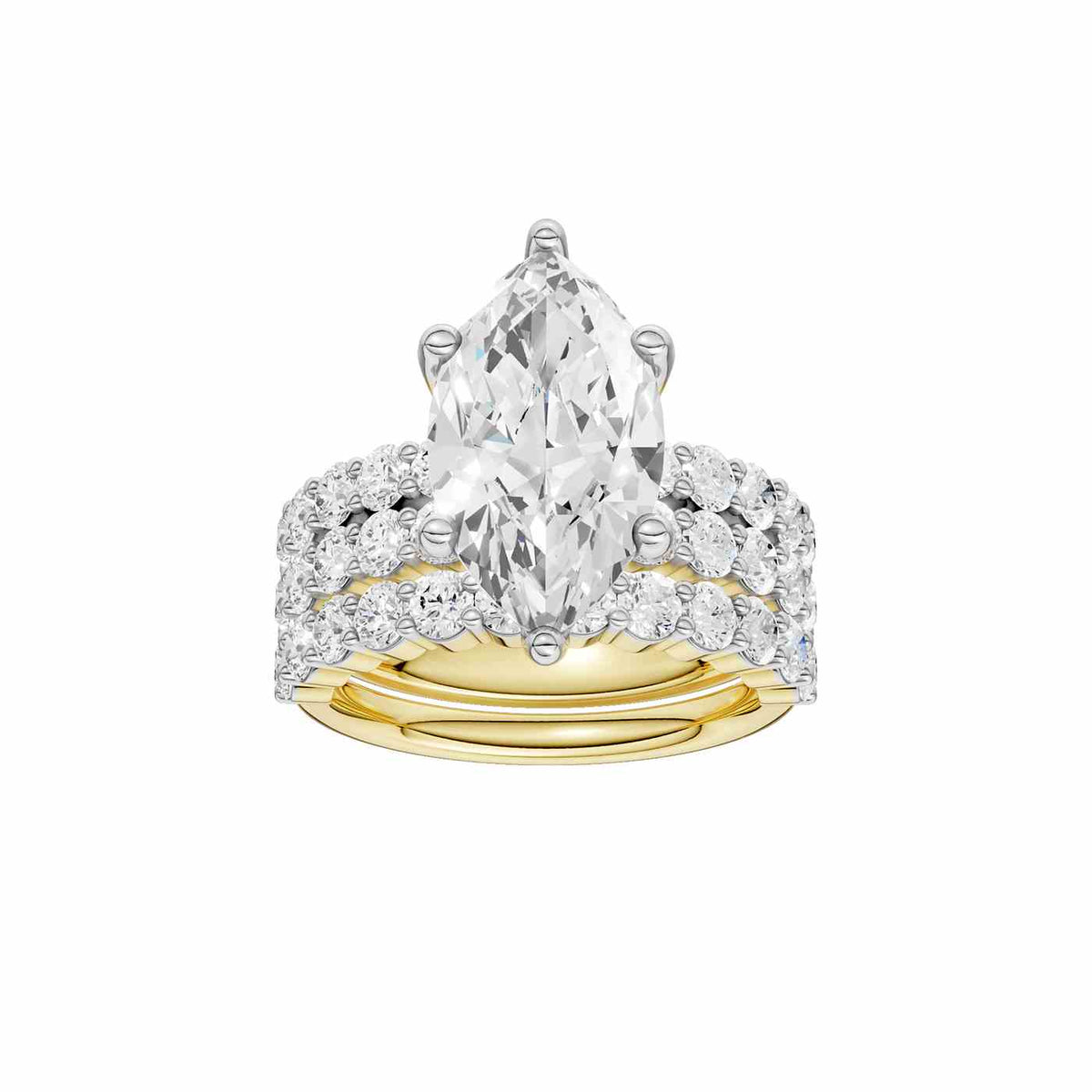 14K 6.00 CT Lab Grown Diamond Bridal Set