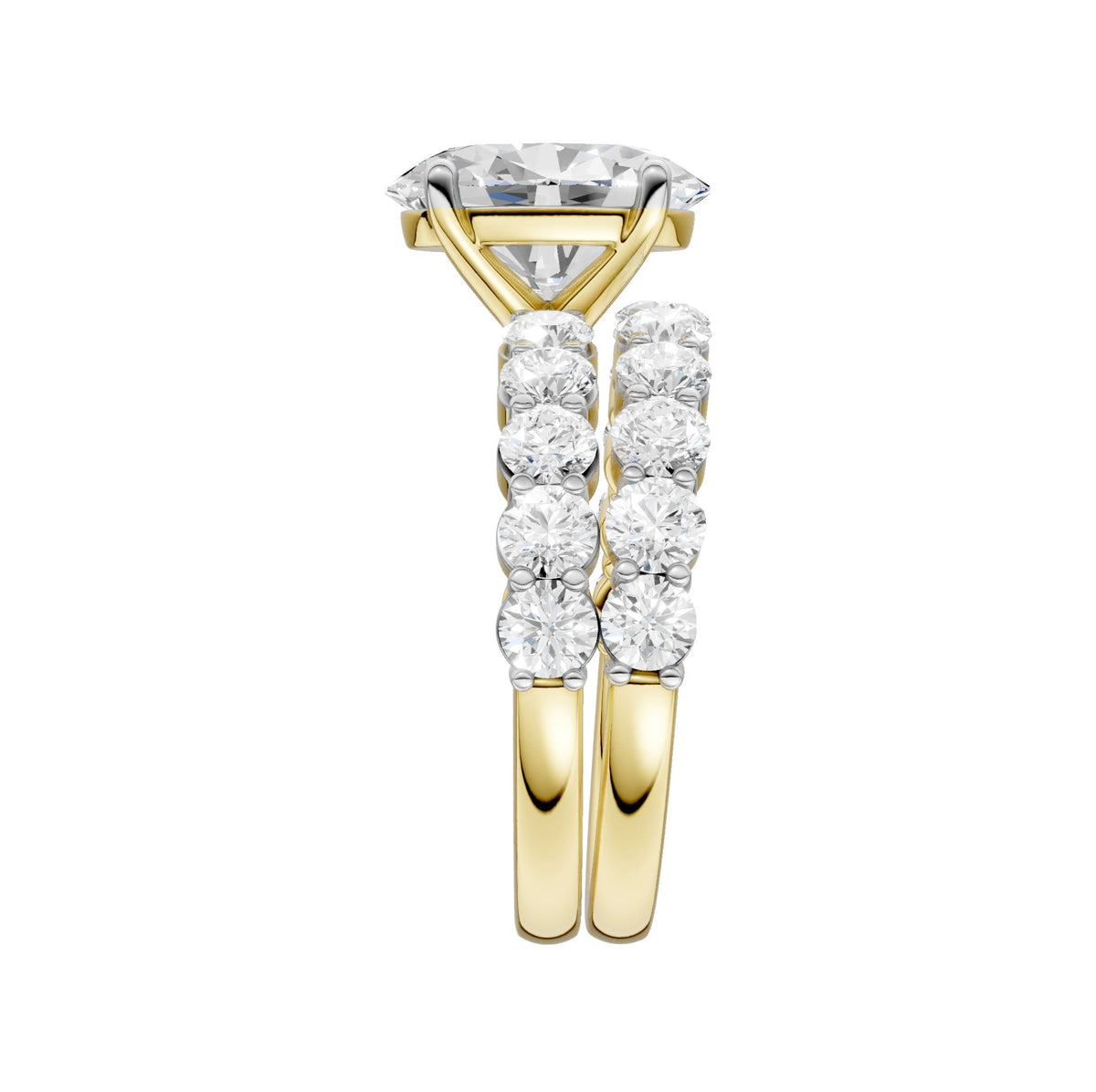 14K 4.00 CT Lab Grown Diamond Bridal Set