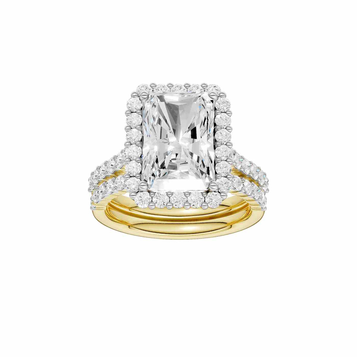 14K 2.25 CT Lab Grown Diamond Bridal Set