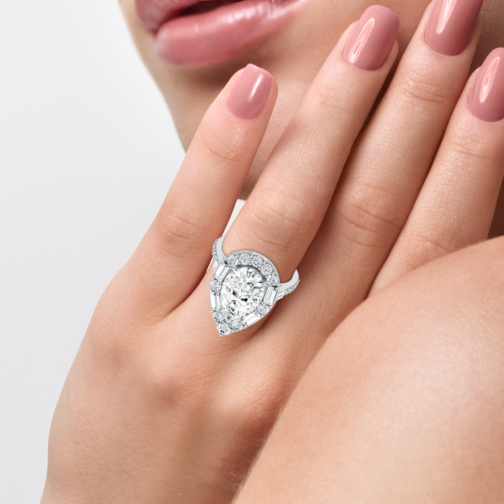 14K 6.82CT Certified Lab Grown Engagement Ring