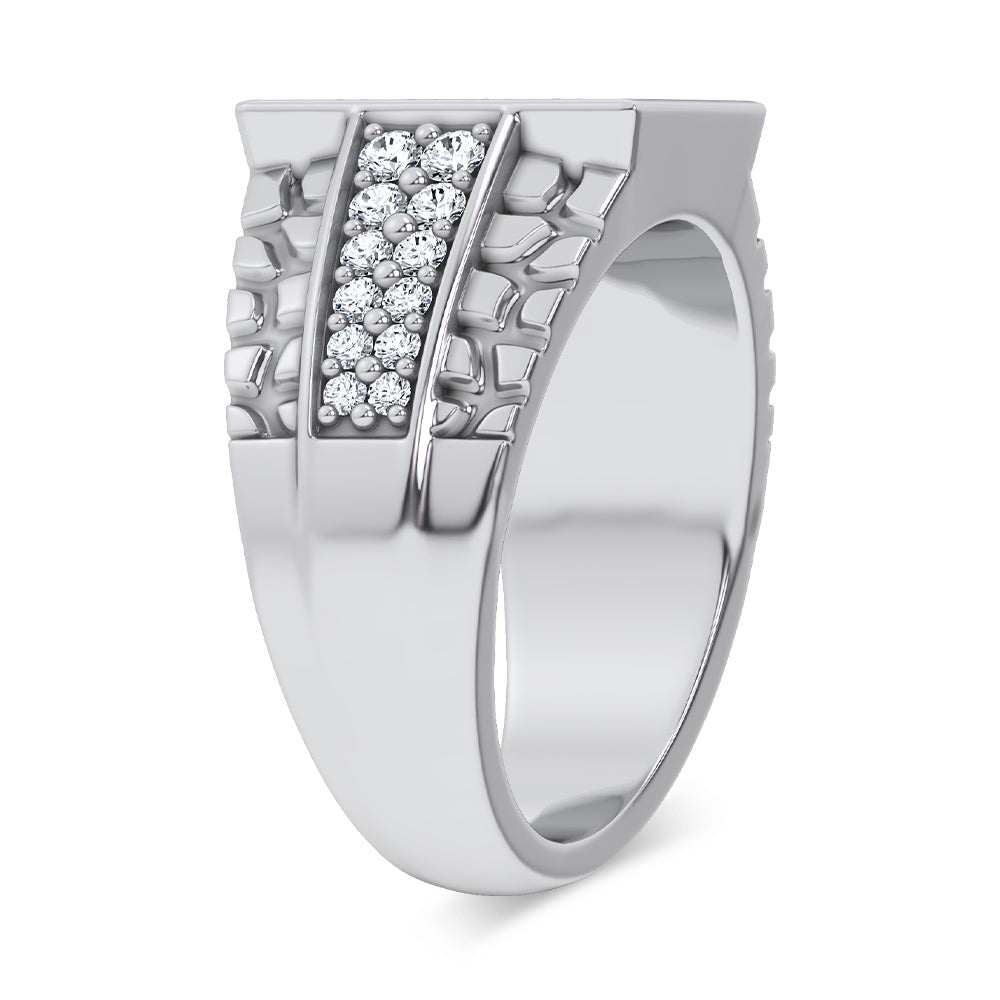 14K 1.50CT LAB GROWN Diamond Mens Ring