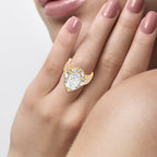 14K 6.60CT Certified Lab Grown Engagement Ring