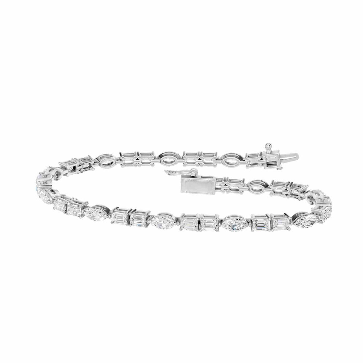 14K 7.00 CT Lab Grown Diamond Fancy Bracelet