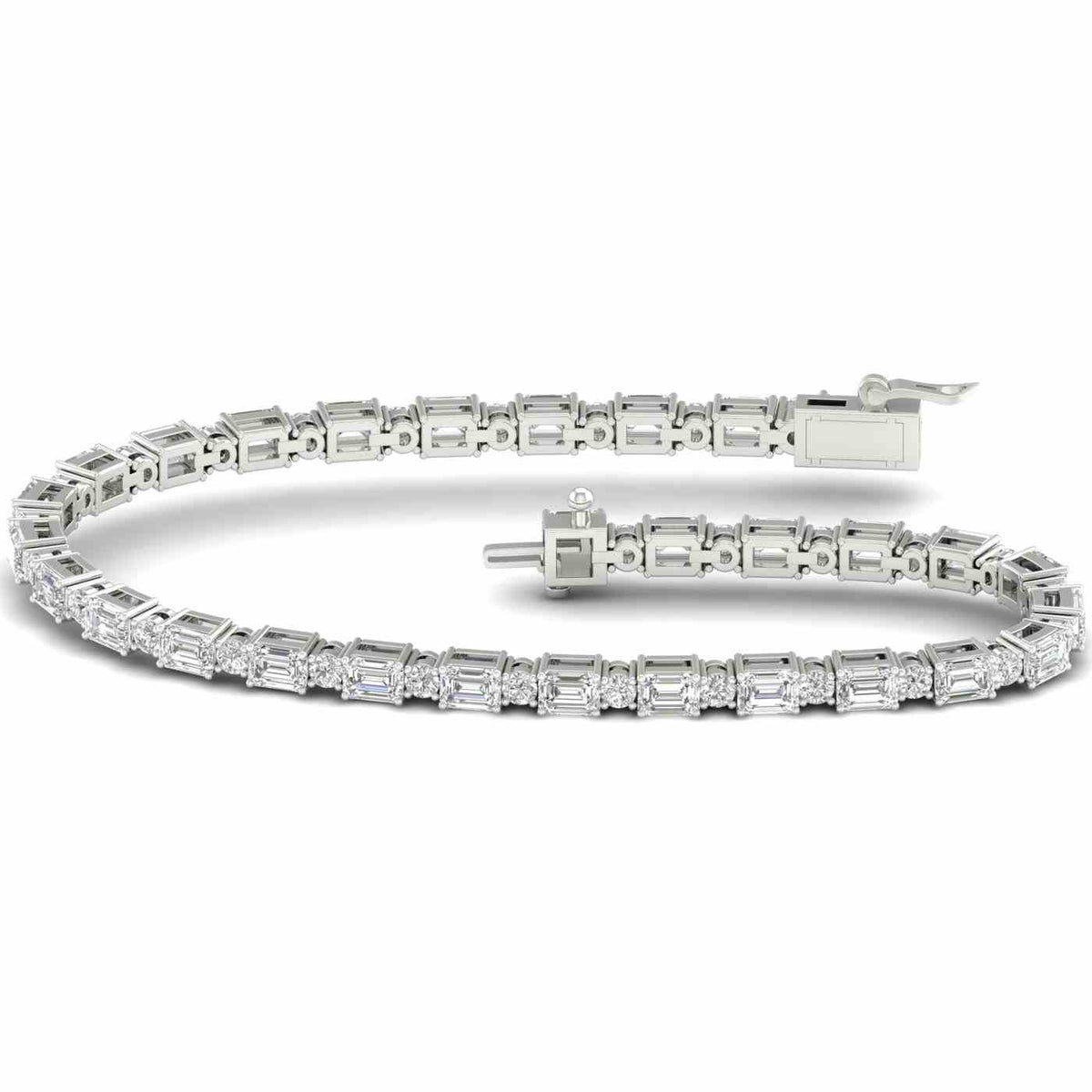 14K 7.00 CT Lab Grown Diamond Fancy Bracelet
