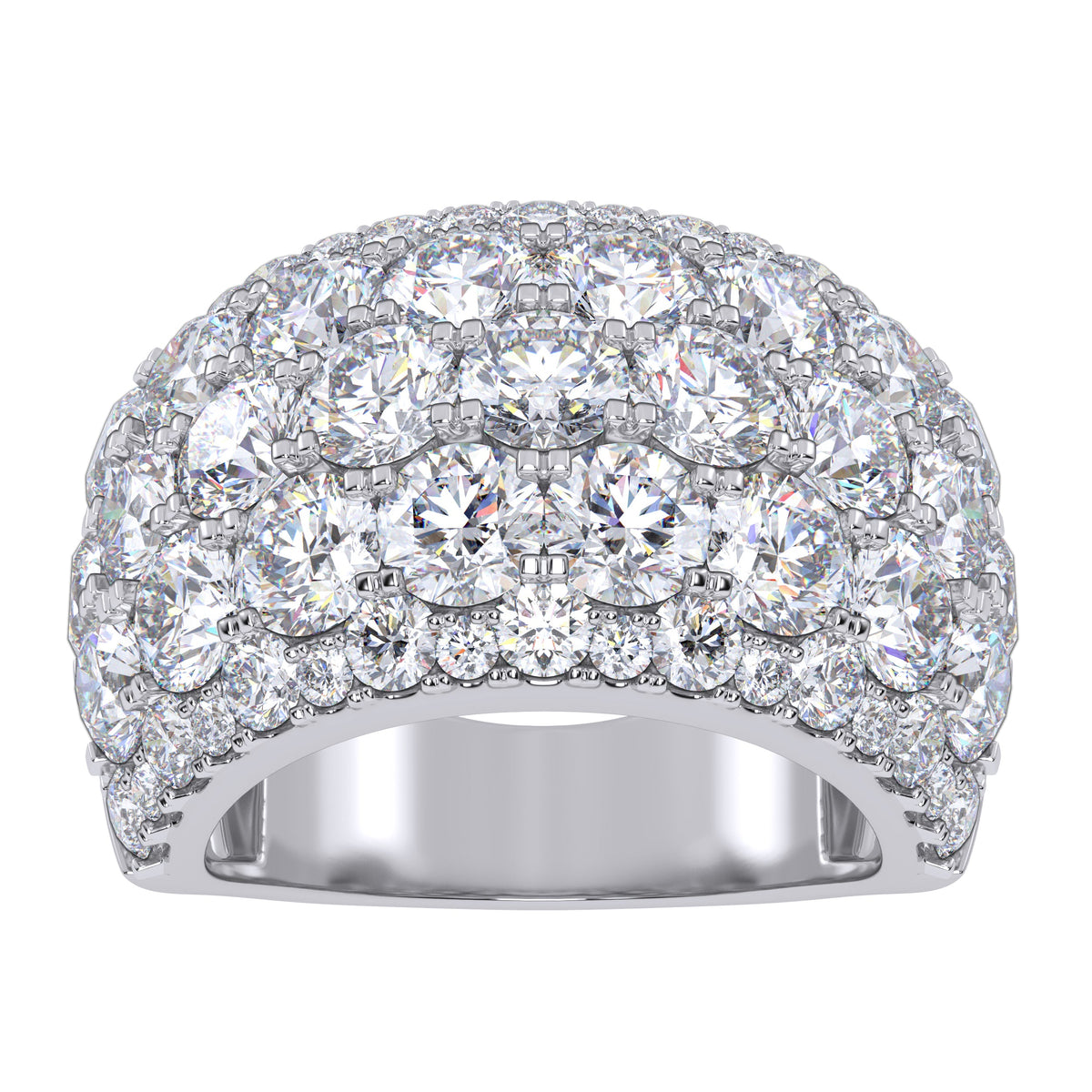 14K 6.00CT Certified Lab Grown Fancy Band