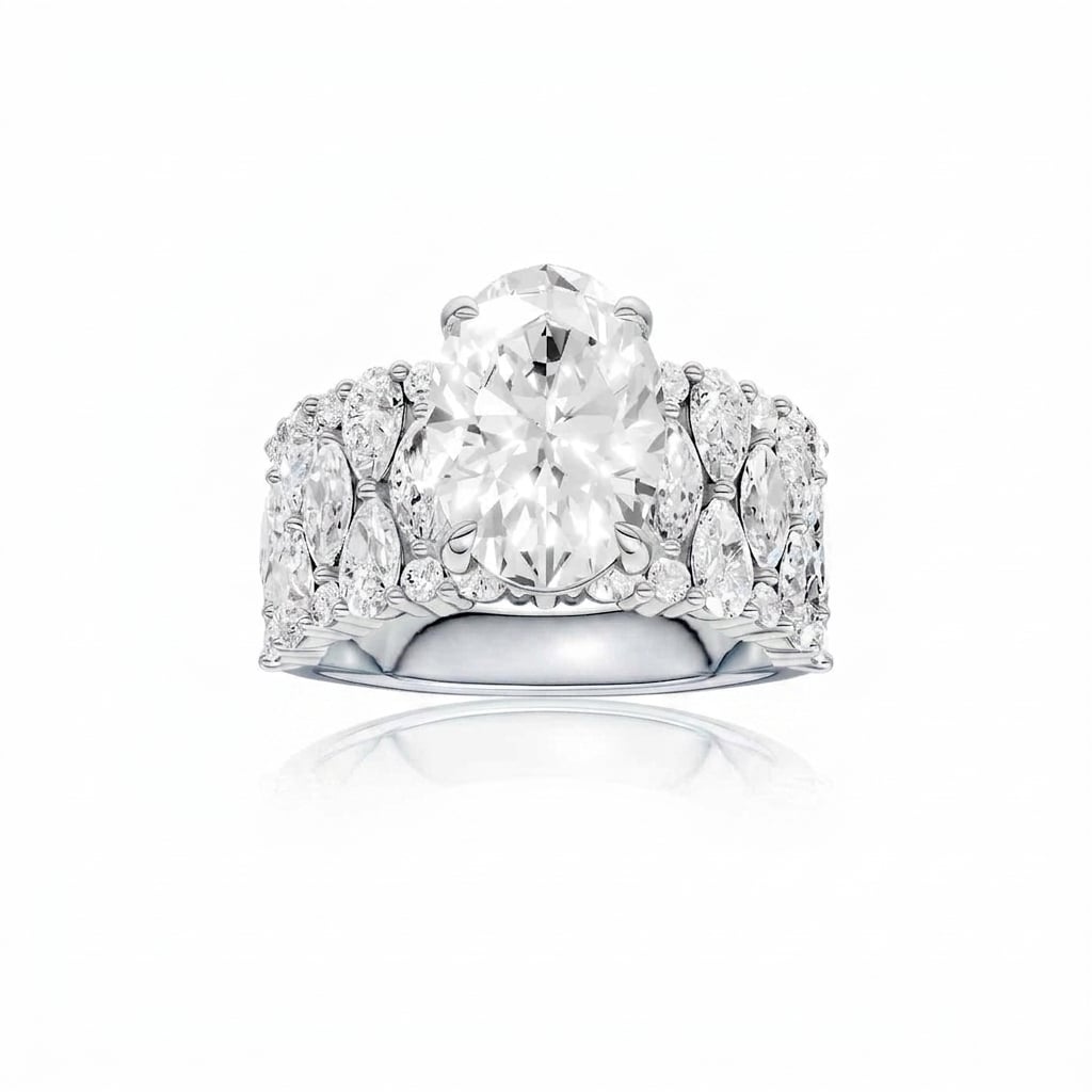 14K 5.00 CT Lab Grown Diamond Ring