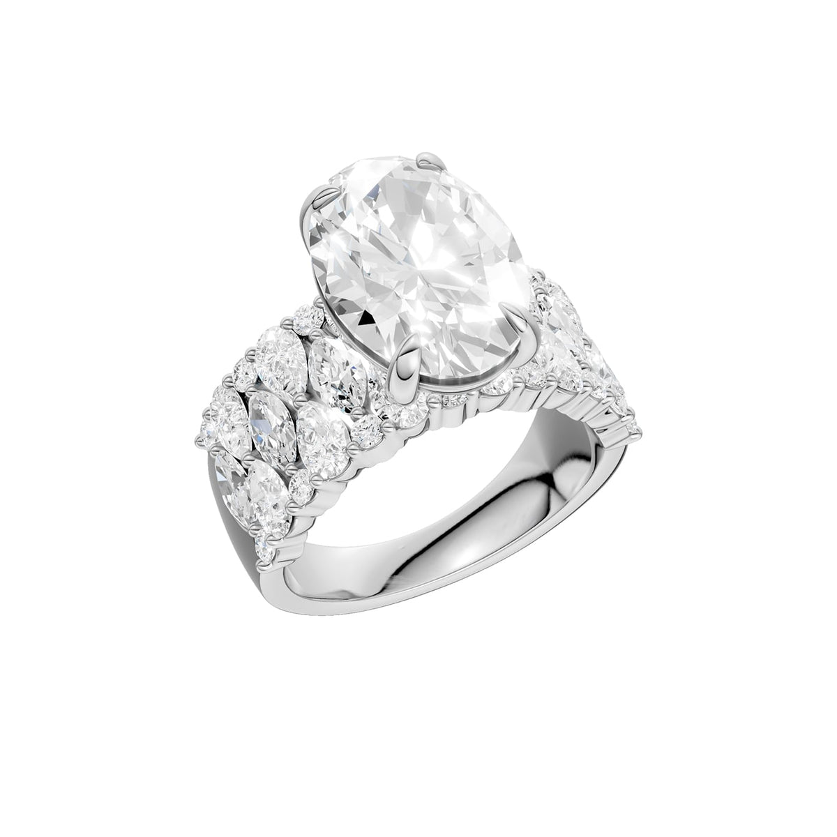 14K 7.00 CT Lab Grown Diamond Ring