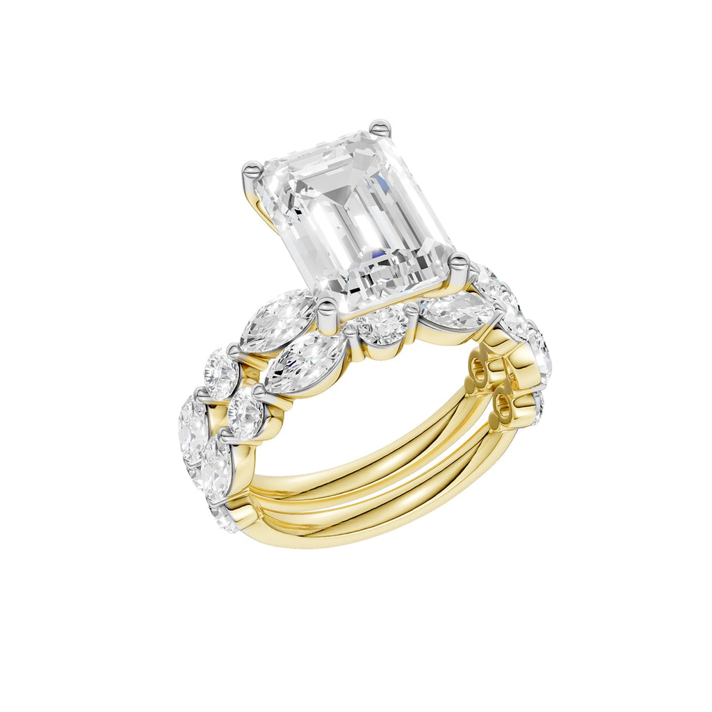 14K 6.00 CT Lab Grown Diamond Bridal Set