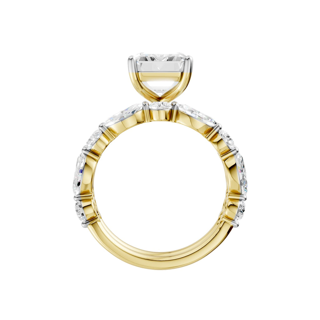 14K 5.00 CT Lab Grown Diamond Bridal Set